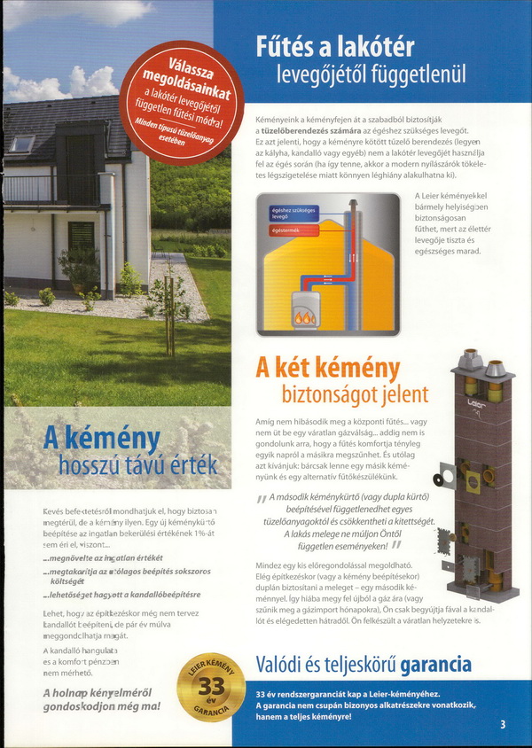 Leier kémény, kémények